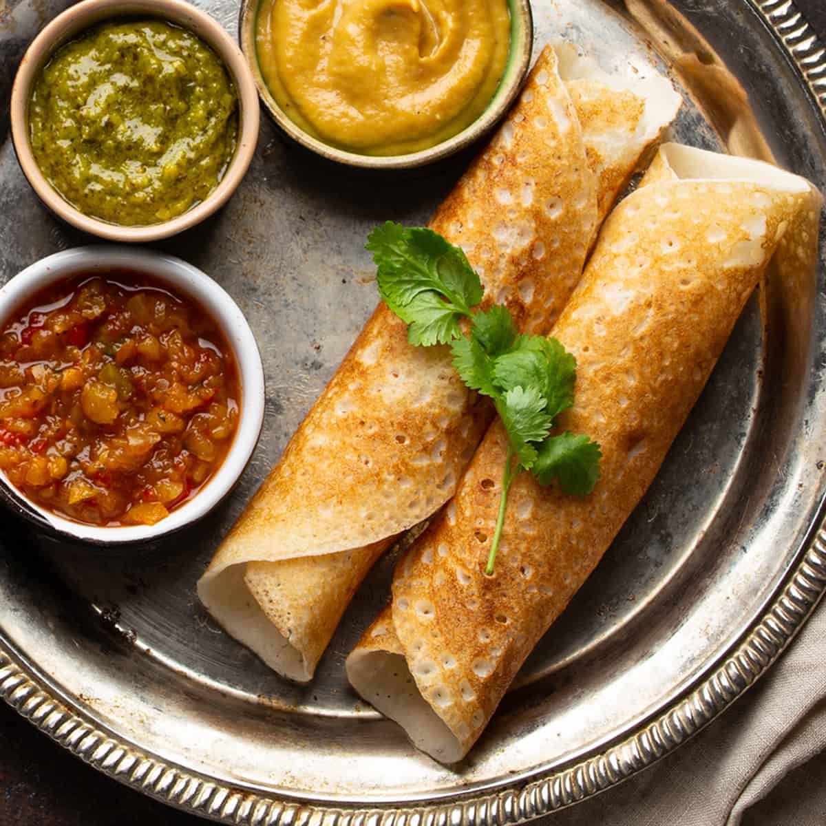 dosa recipe fermented south indian flatbread crepe pancake masala lentils dal rice fenugreek gluten free vegan vegetarian