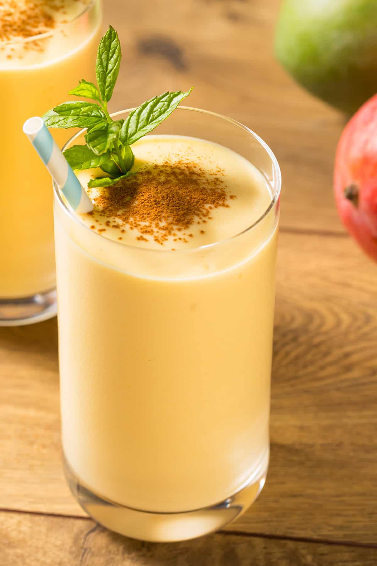 mango lassi recipe authentic traditional indian fruit drink restaurant style cardamom cinnamon yogurt milk