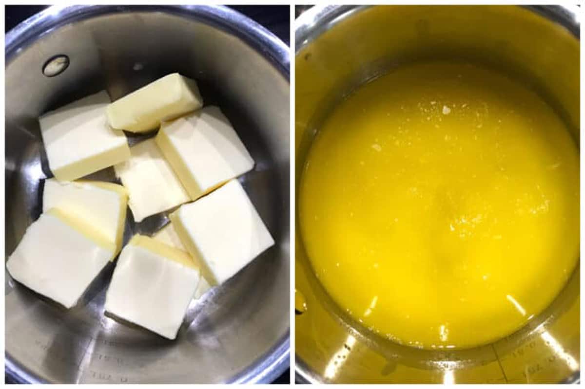 melting butter in saucepan