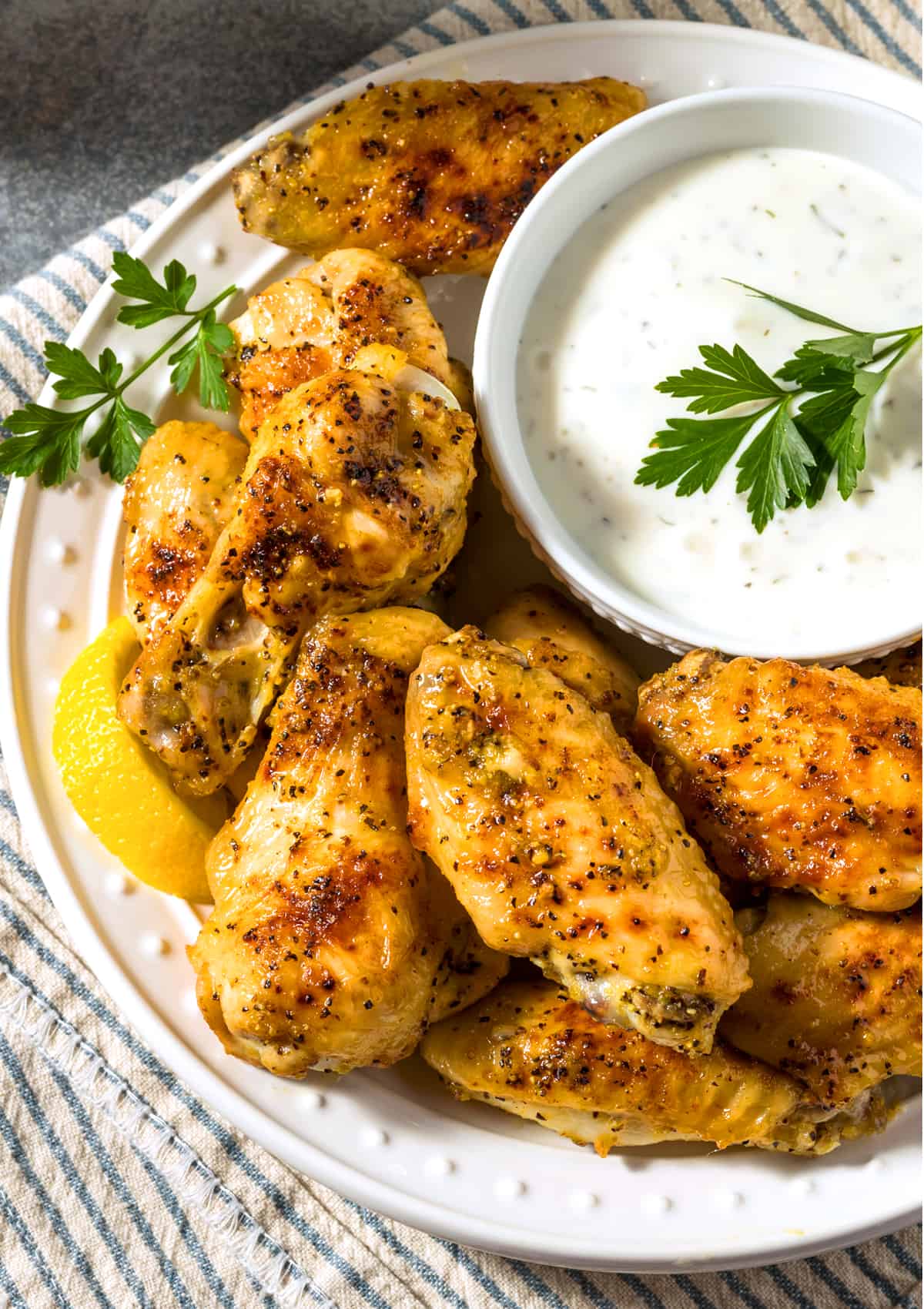 lemon pepper chicken wings recipe oven baked not fried no oil best easy from scratch 