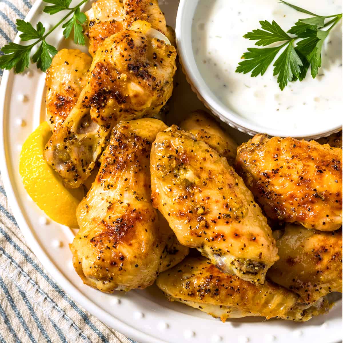 lemon pepper chicken wings recipe oven baked not fried no oil best easy from scratch 