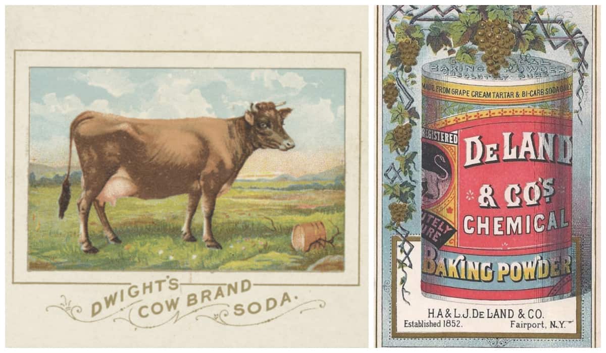 vintage baking soda and powder ads