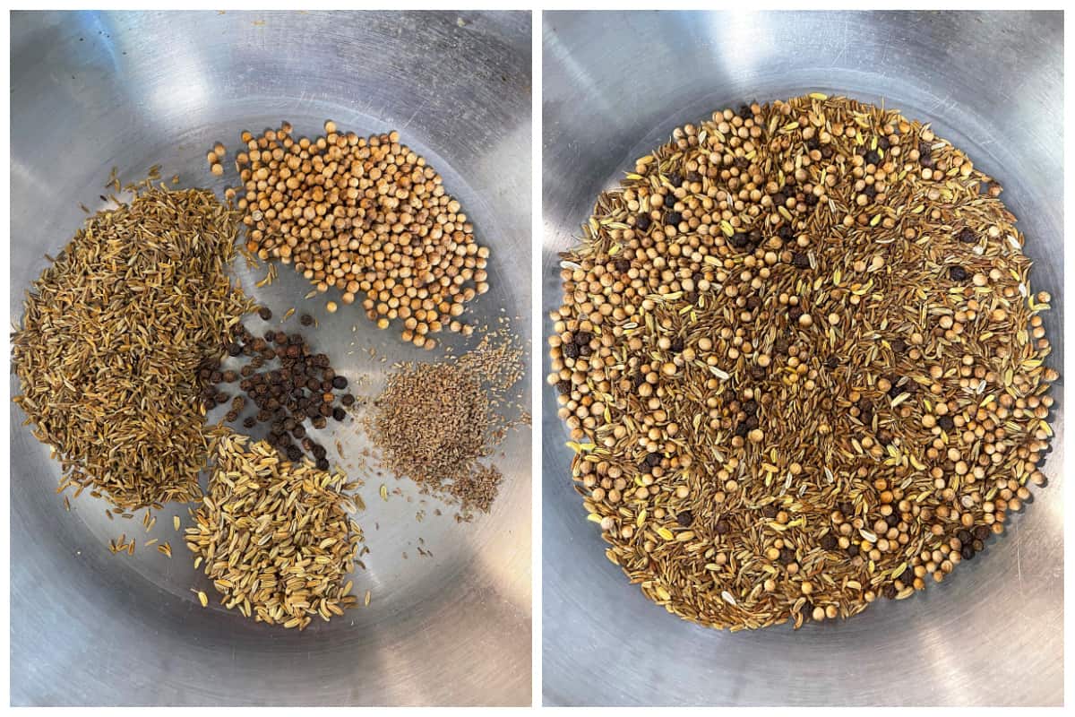 toasting whole spices in skillet
