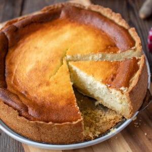 german cheesecake recipe traditional authentic käsekuchen rezept quark shortcrust pastry mürbeteig without vanilla pudding powder