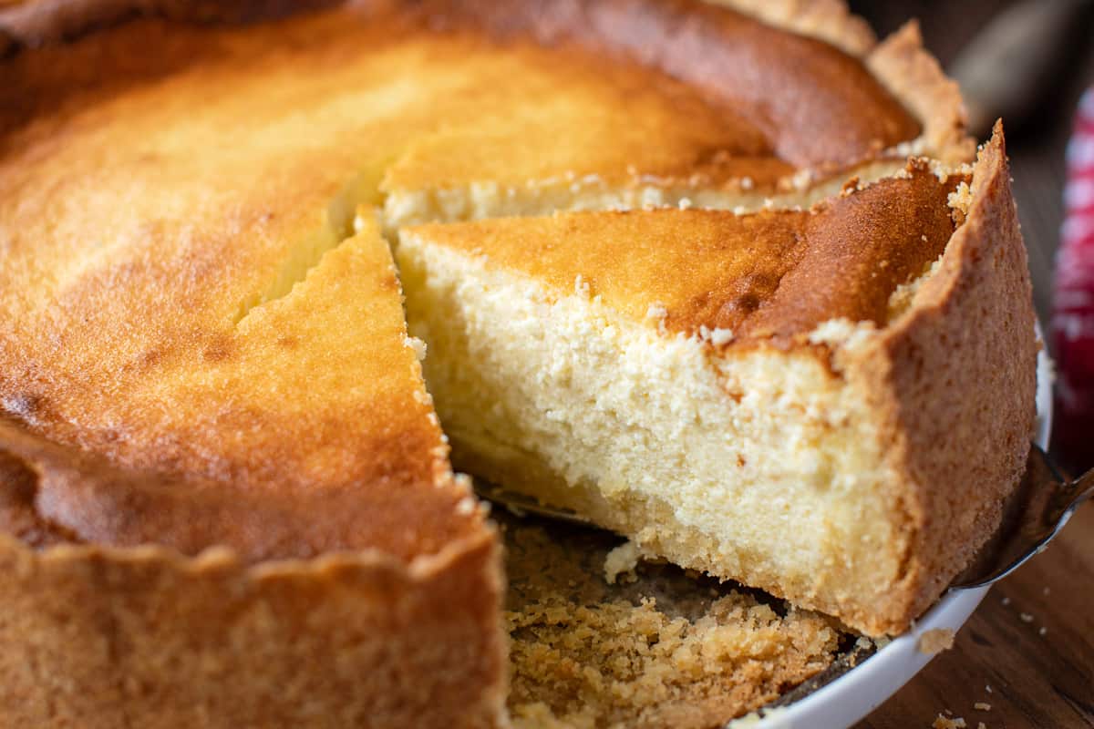 german cheesecake recipe traditional authentic käsekuchen rezept quark shortcrust pastry mürbeteig without vanilla pudding powdereteig without vanilla pudding powder