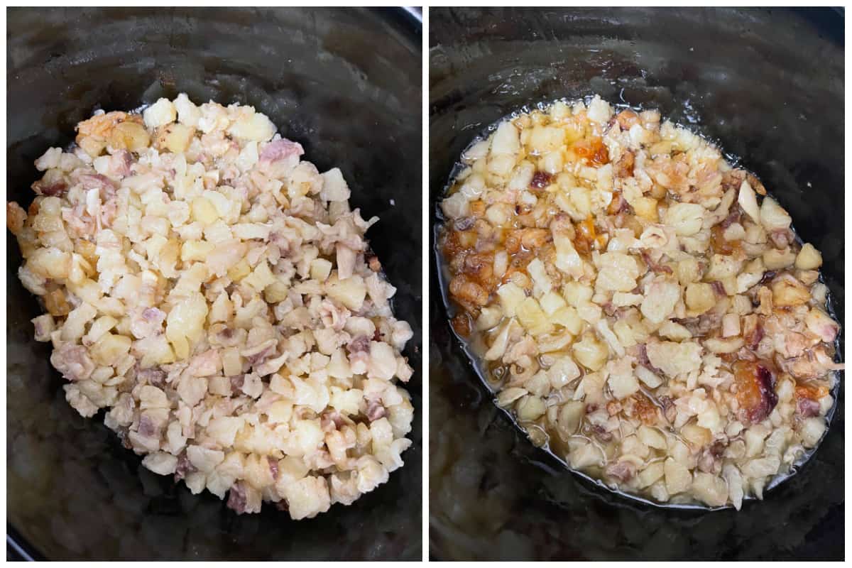 rendering the fat in a slow cooker