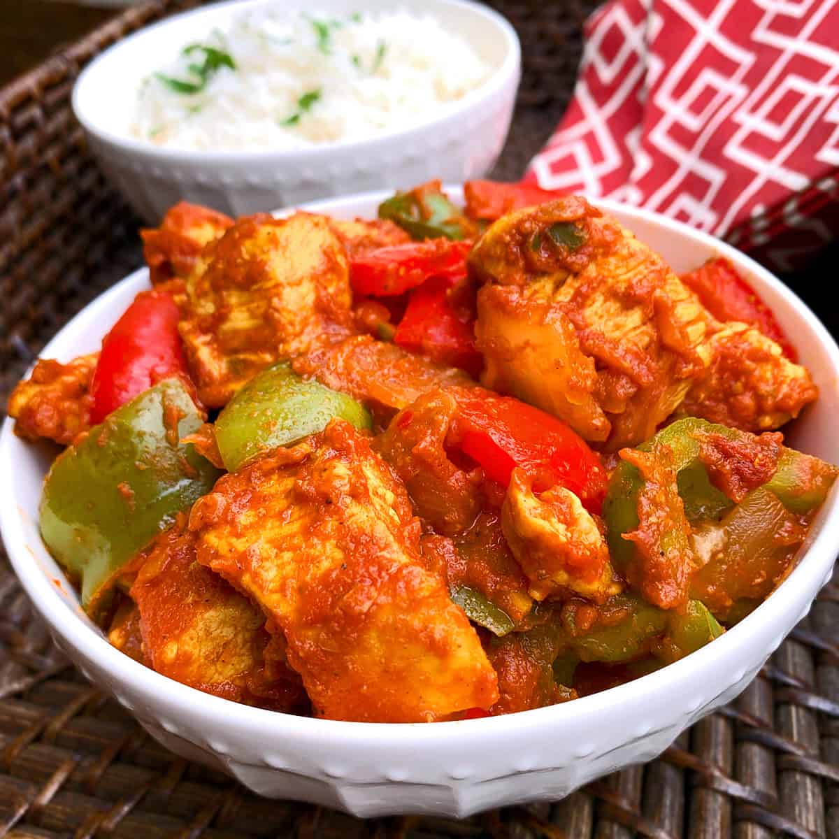 chicken jalfrezi recipe karahi kadai indian peppers tomato traditional authentic