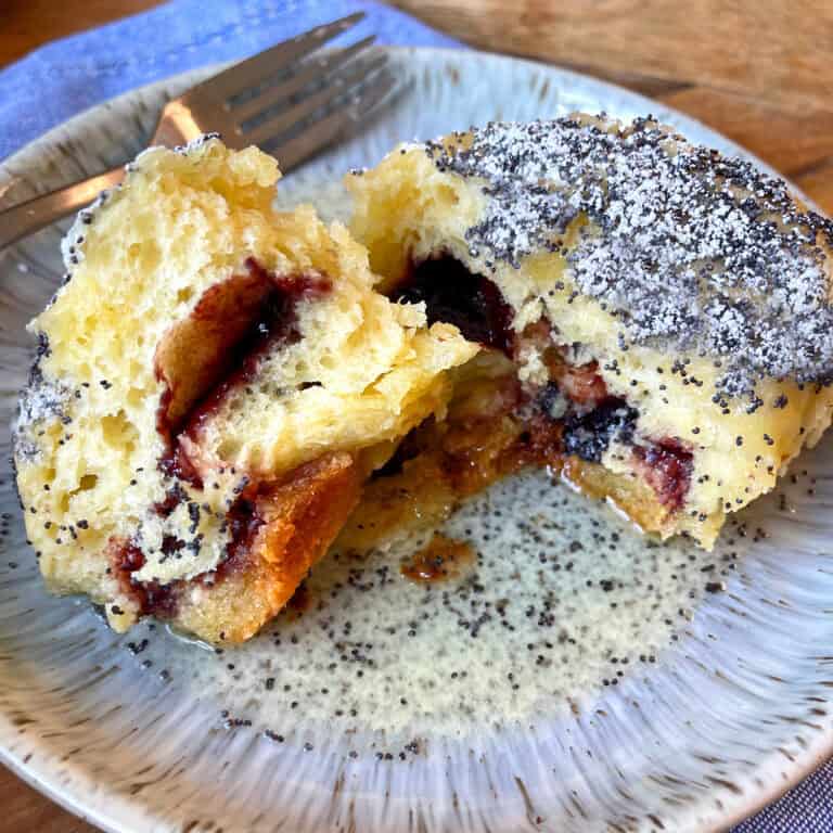 germknoedel recipe austrian steamed yeast dumplings traditional authentic poppy seeds powdered sugar plum jam butter filling powidl