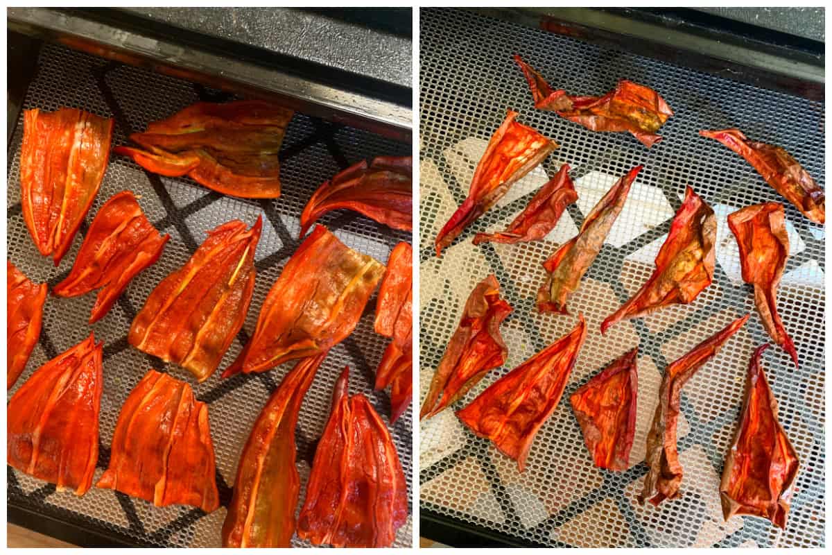 drying Hungarian peppers