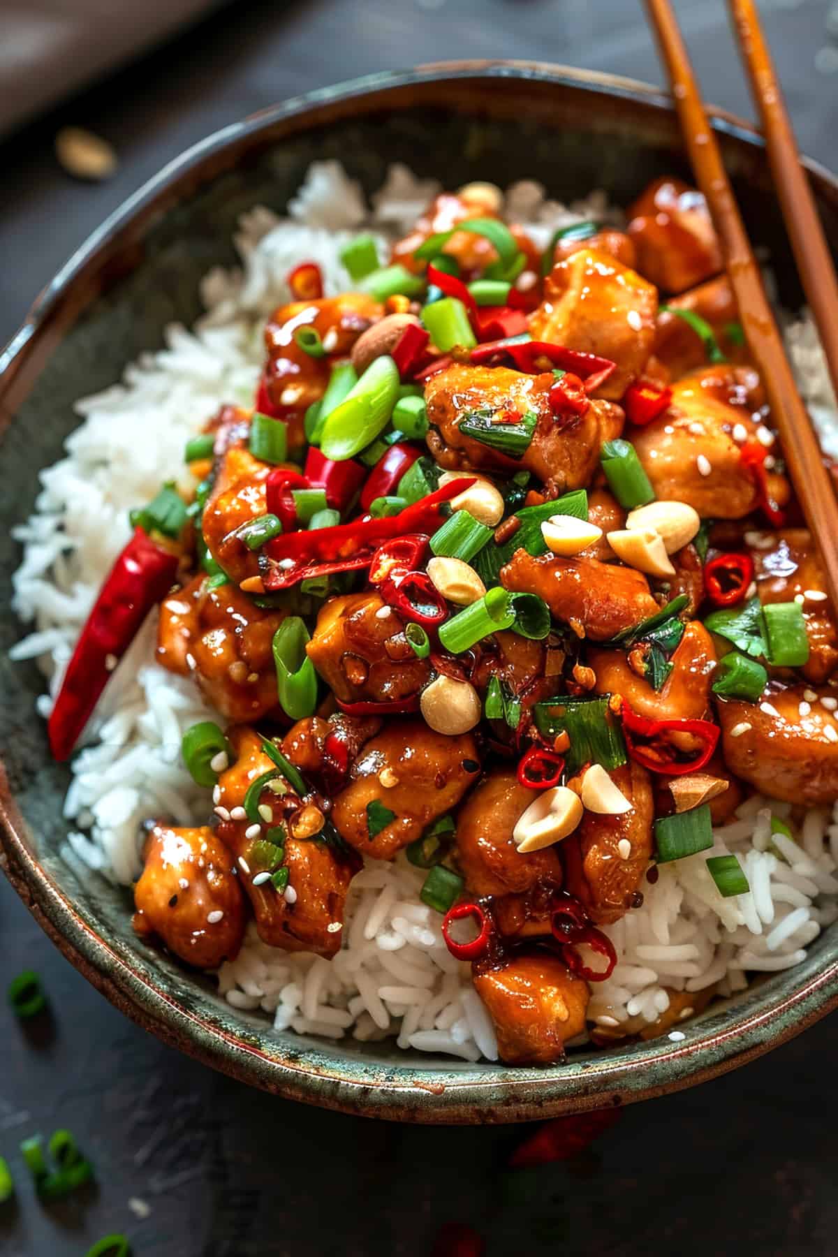 kung pao chicken recipe best chinese takeout copycat sichuan pepper szechuan peppercorns peanuts spicy hot sauce