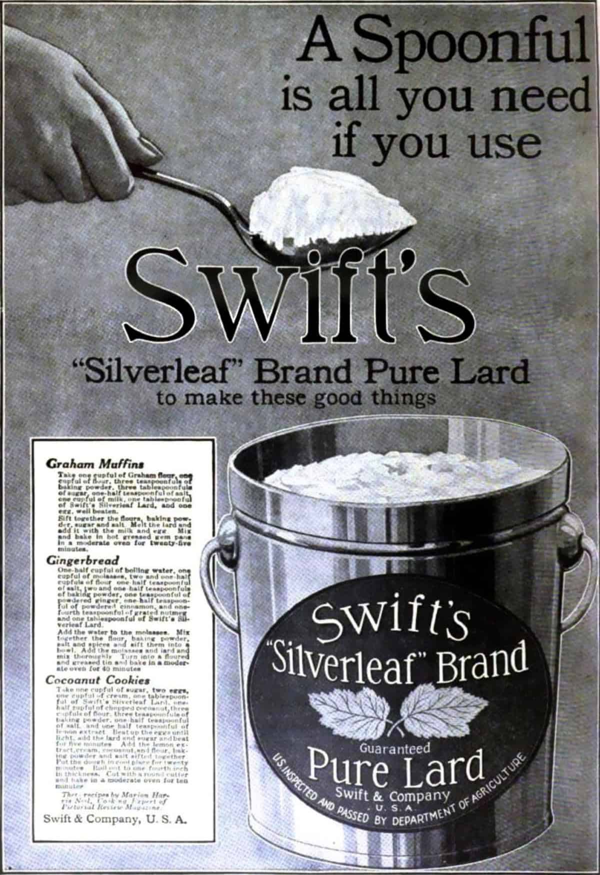 old advertisement for lard