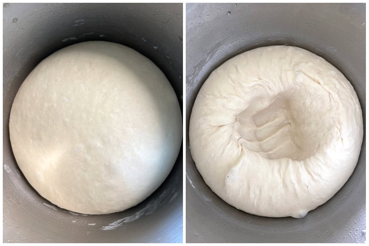 proofing and punching down dough