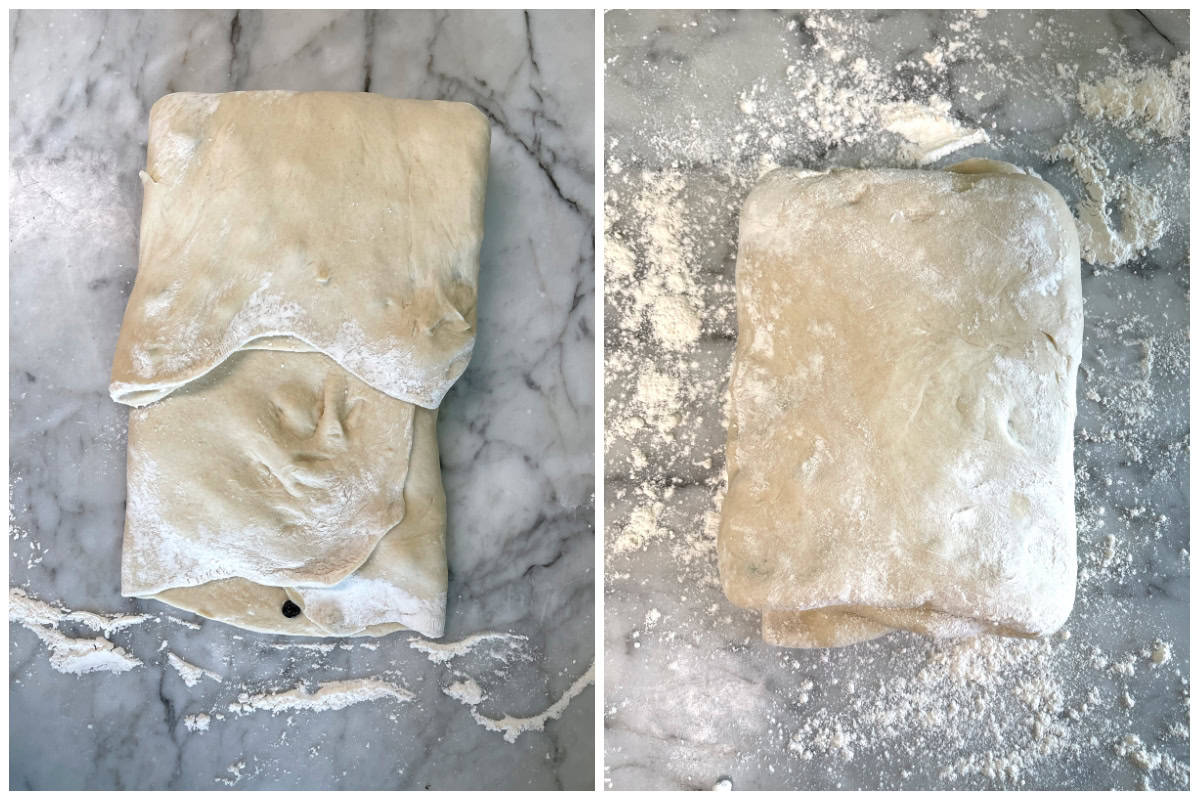 folding the dough