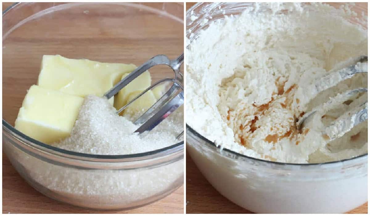 creaming butter and sugar