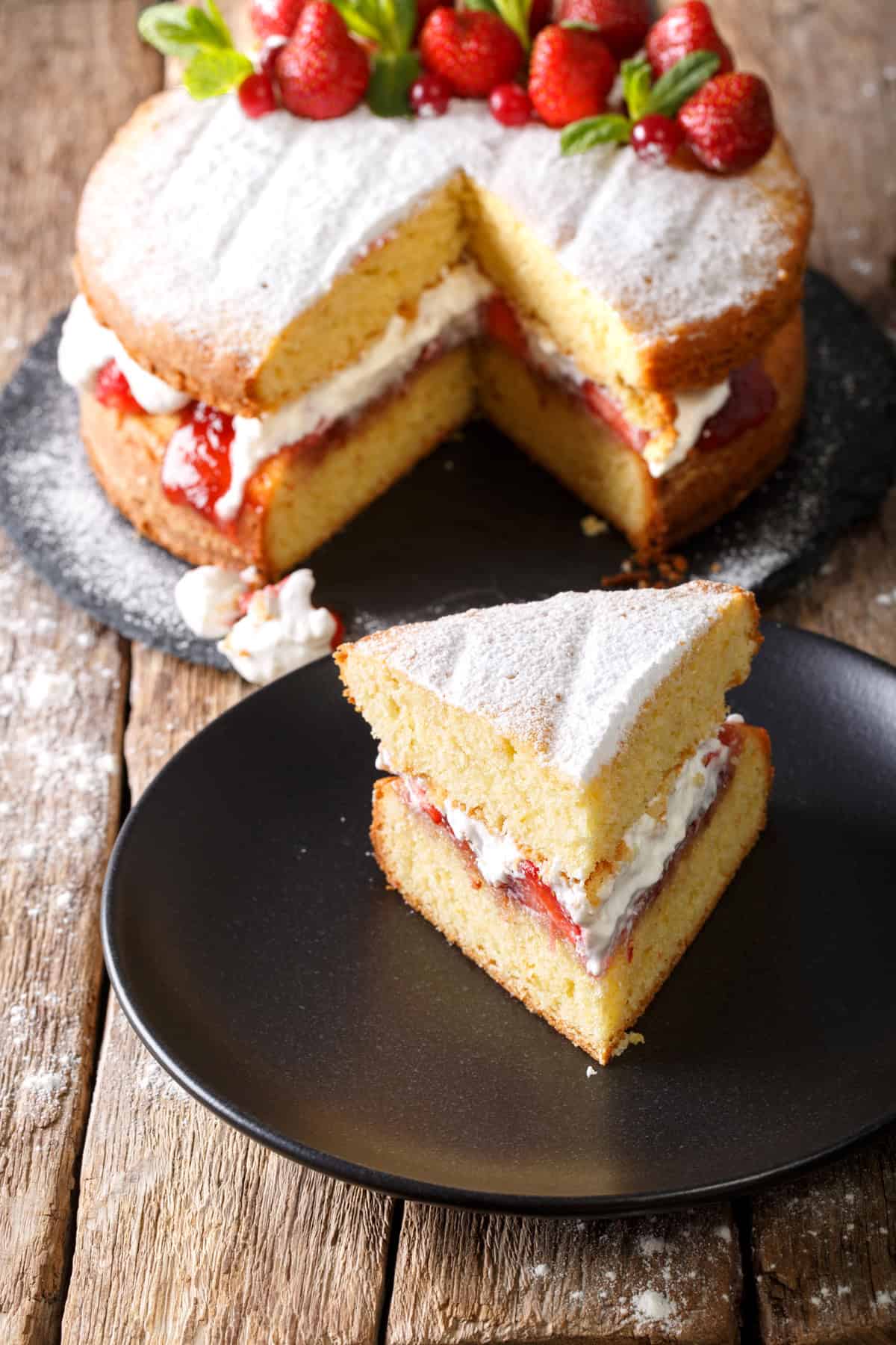 victoria sponge cake recipe traditional afternoon tea english british mini