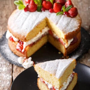 victoria sponge cake recipe traditional afternoon tea english british mini