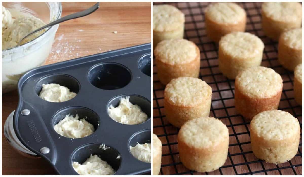 baking the cake and letting cool
