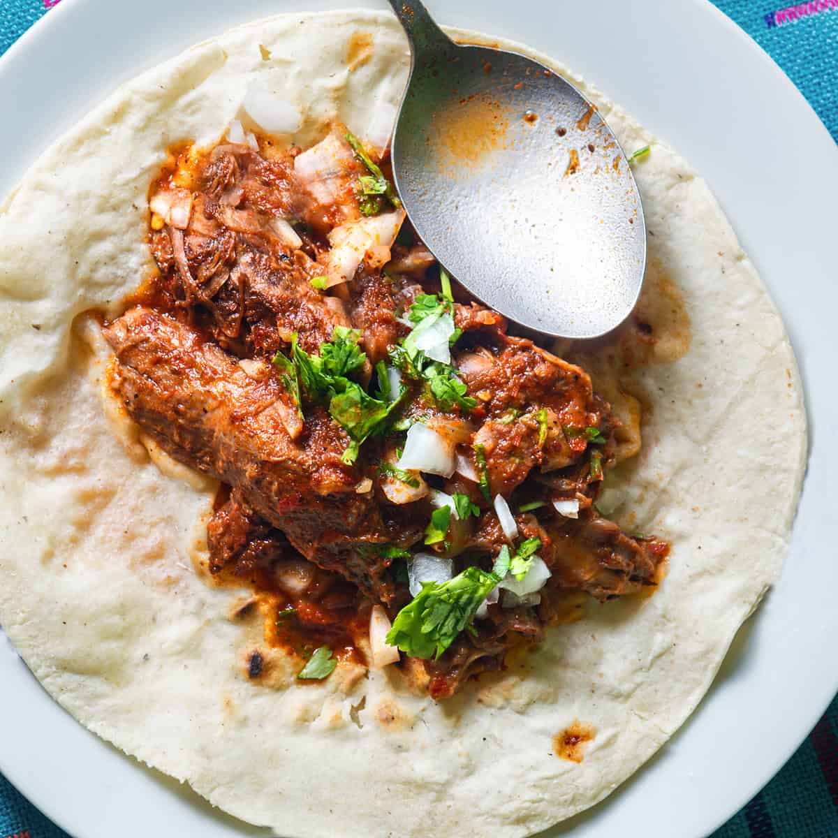 birria tacos recipe adobo sauce paste homemade from scratch best authentic traditional Mexican shredded beef