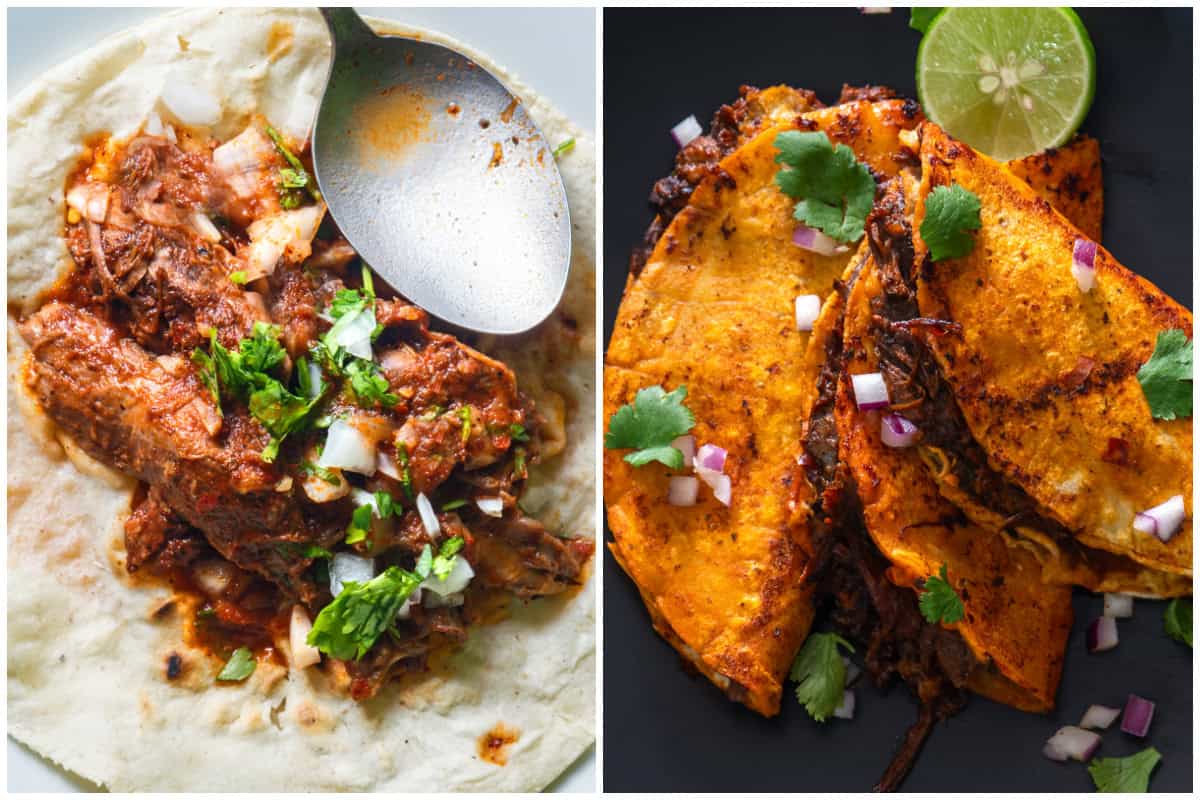 birria tacos recipe adobo sauce paste homemade from scratch best authentic traditional Mexican shredded beef