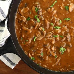 mushroom gravy recipe best gourmet from scratch classic easy creamy gluten free vegan