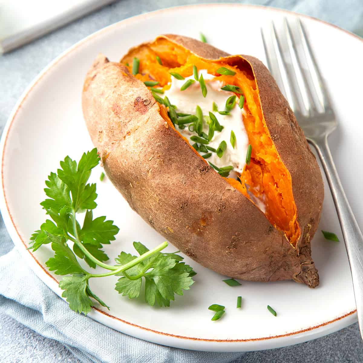 baked sweet potatoes recipe how to easy oven crispy sweet savory toppings vegan vegetarian gluten free