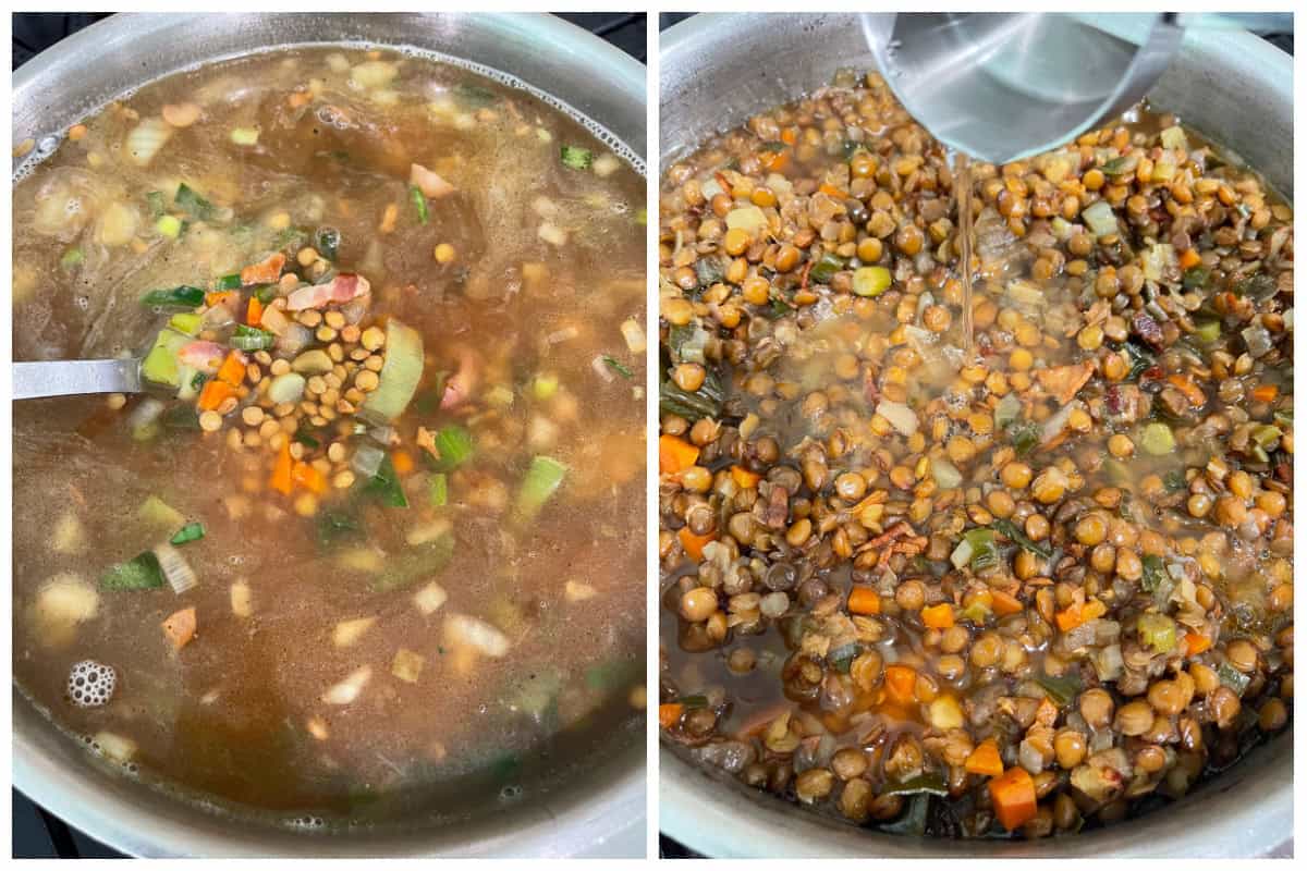 adding vinegar