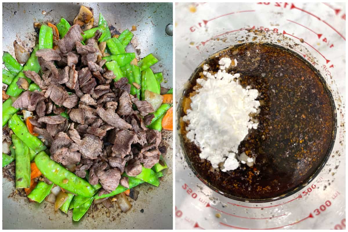 combining sauce ingredients