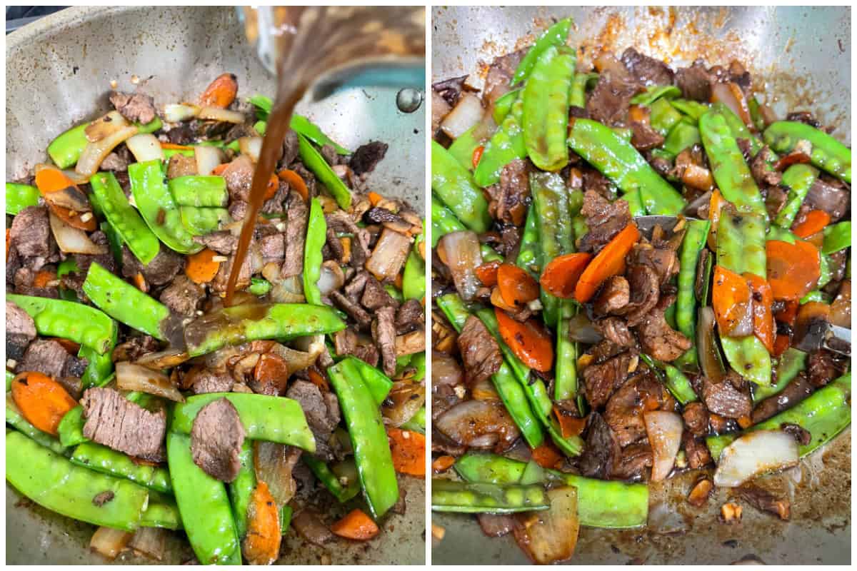 beef stir fry recipe snow peas mushrooms quick easy chinese asian