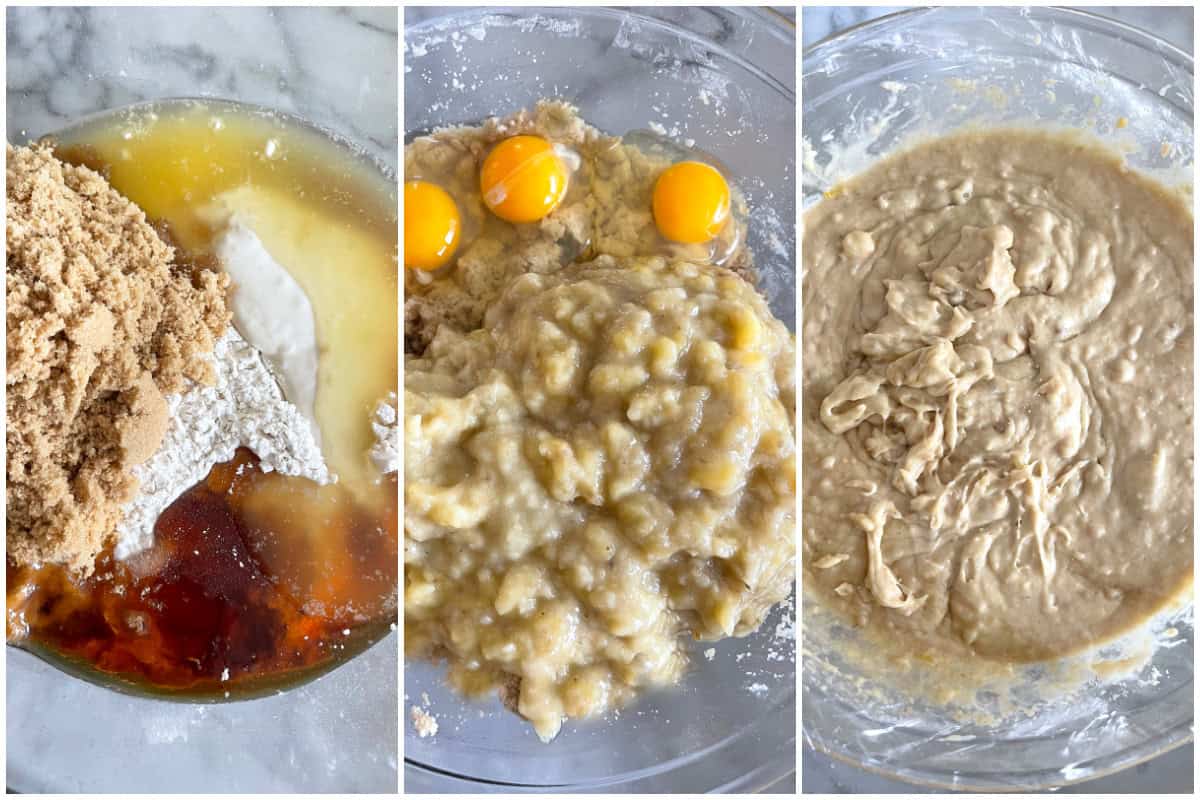 combining wet and dry ingredients