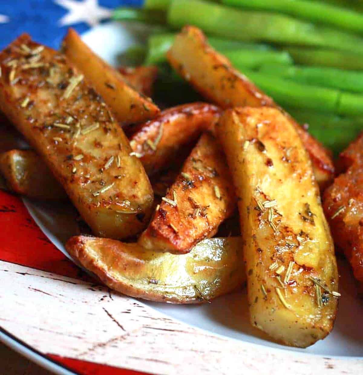 herb roasted potato wedges recipe
