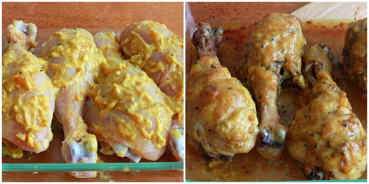 mango chutney chicken recipe in baking dish