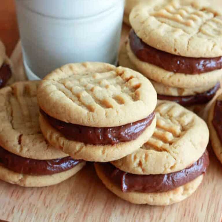 peanut butter sandwich cookies recipe nutella filling cream cheese marshmallow