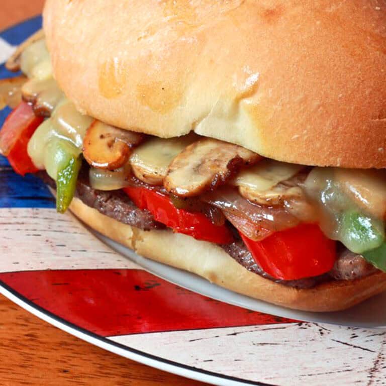 philly cheesesteak recipe best original sandwich peppers mushrooms onions cheese