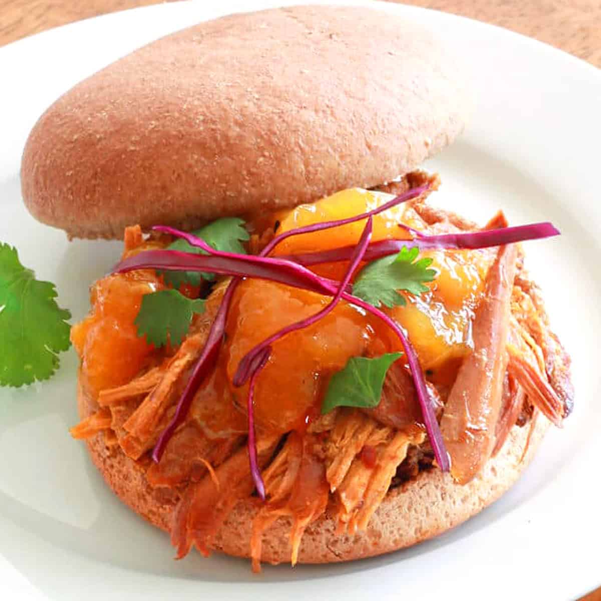 Pulled Chicken Sandwiches With Mango-image
