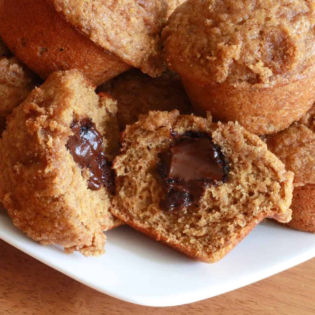 banana nutella muffins recipe whole wheat chocolate truffles
