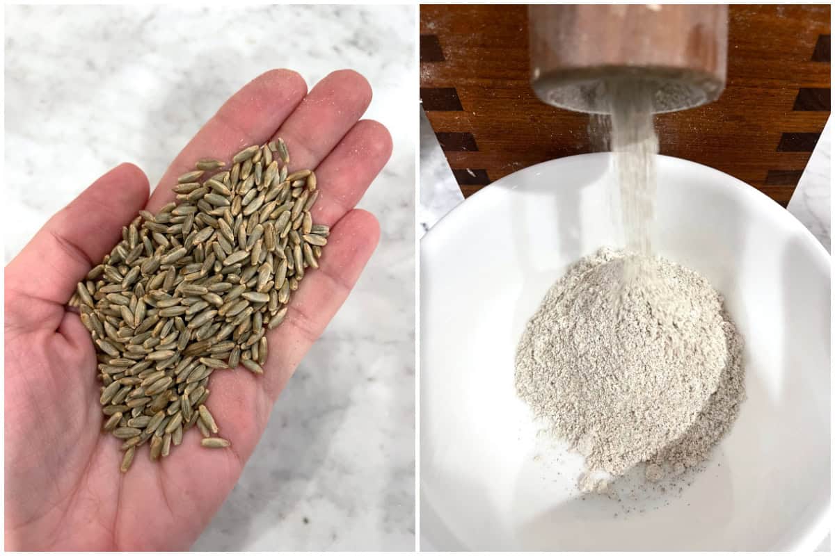 grinding rye flour
