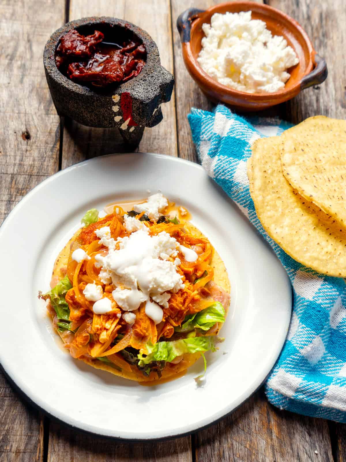 chicken tostadas recipe best authentic mexican traditional puebla tinga