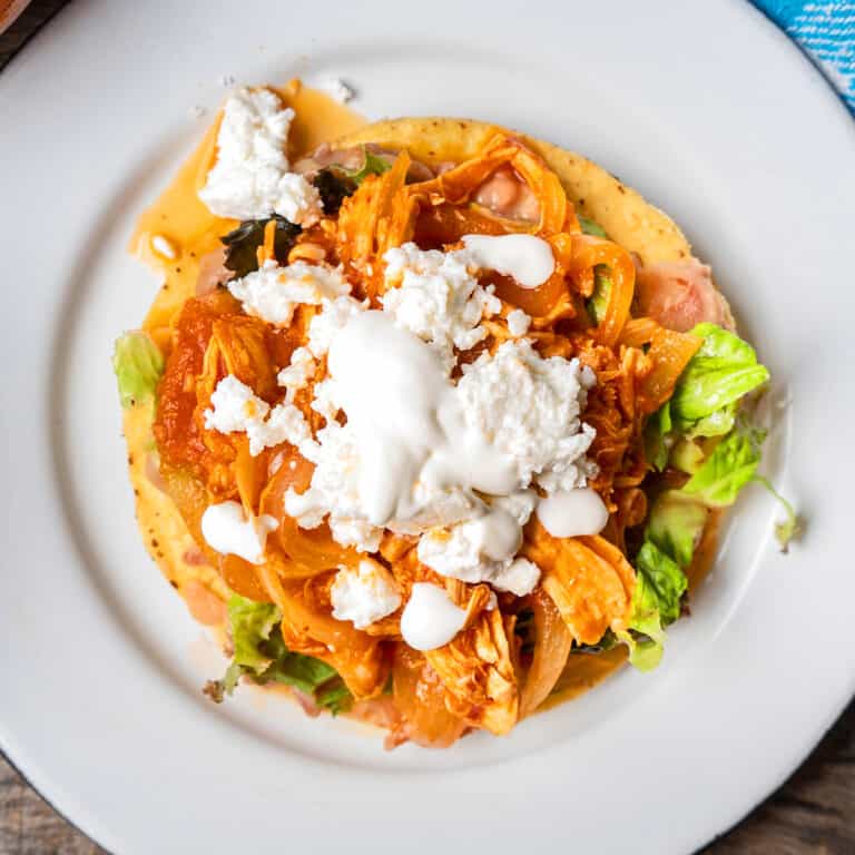 chicken tostadas recipe best authentic mexican traditional puebla tinga