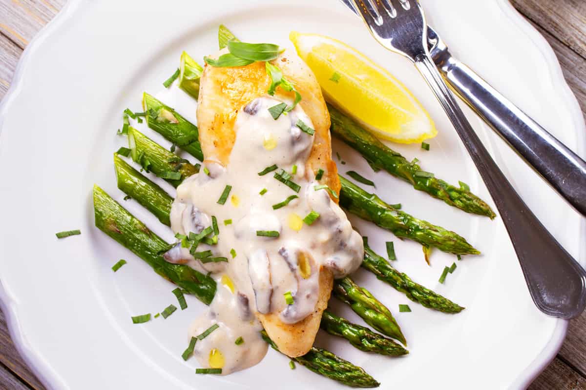chicken with creamy mushroom sauce recipe best garlic parmesan white wine gourmet  restaurant quality 