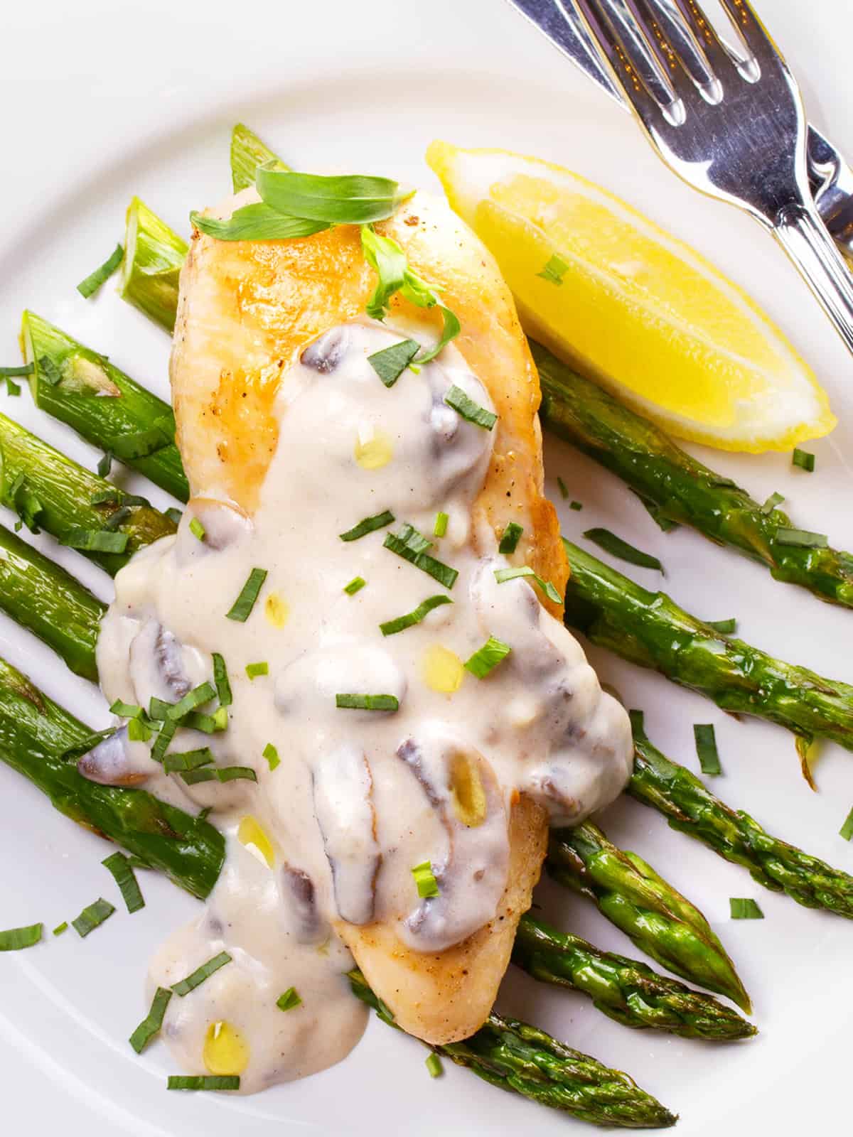 chicken with creamy mushroom sauce recipe best garlic parmesan white wine gourmet  restaurant quality 