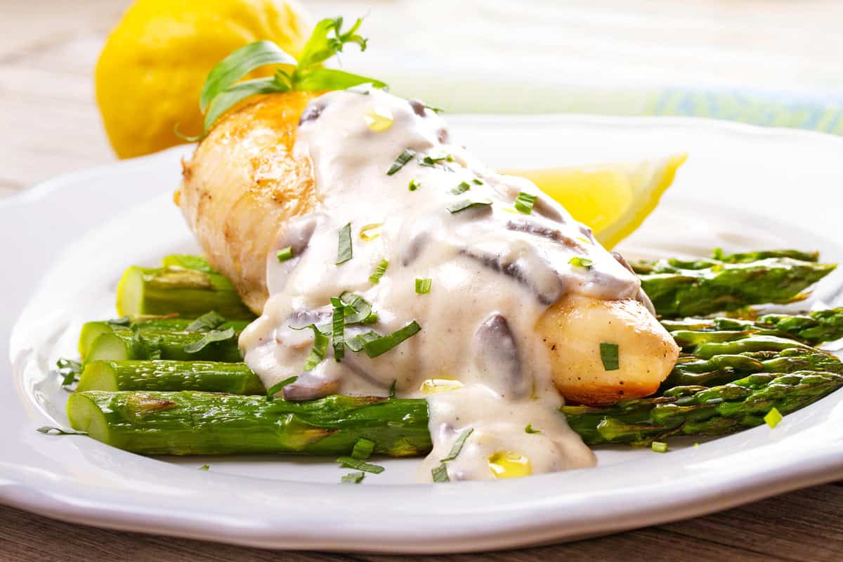 chicken with creamy mushroom sauce recipe best garlic parmesan white wine gourmet  restaurant quality 