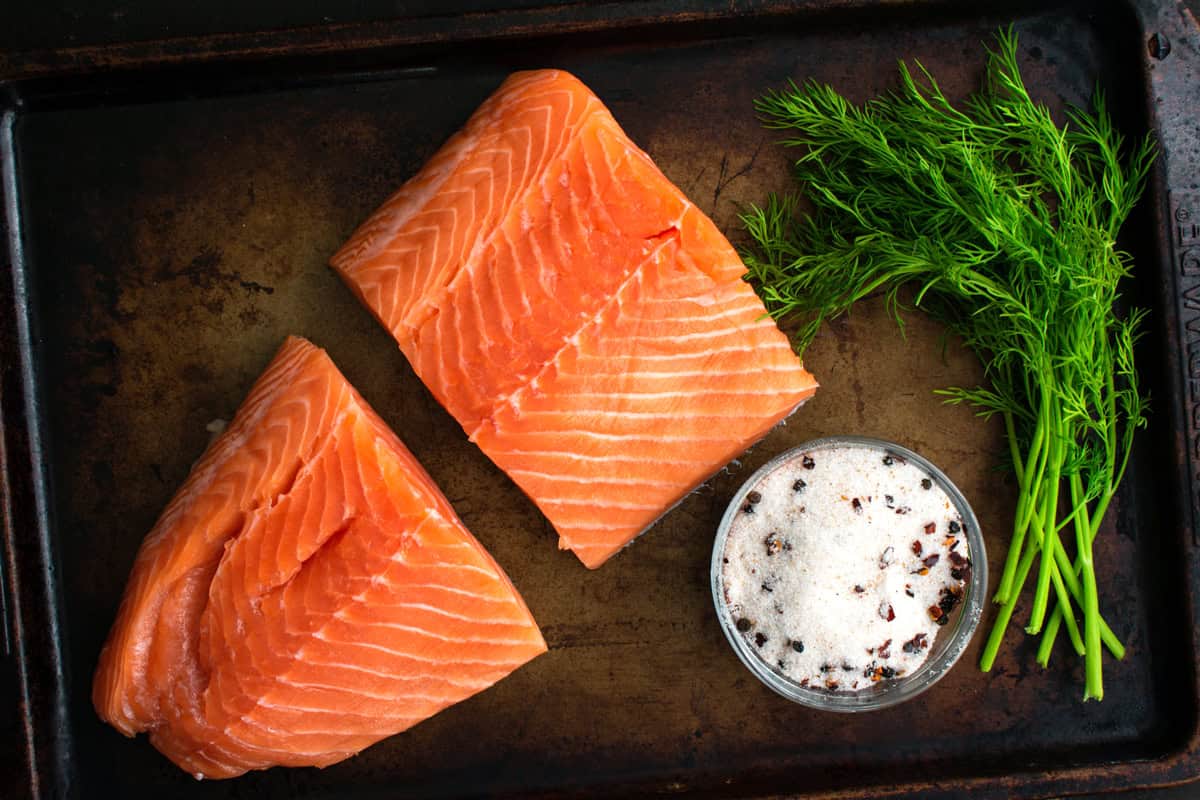 homemade cured salmon ingredients lox
