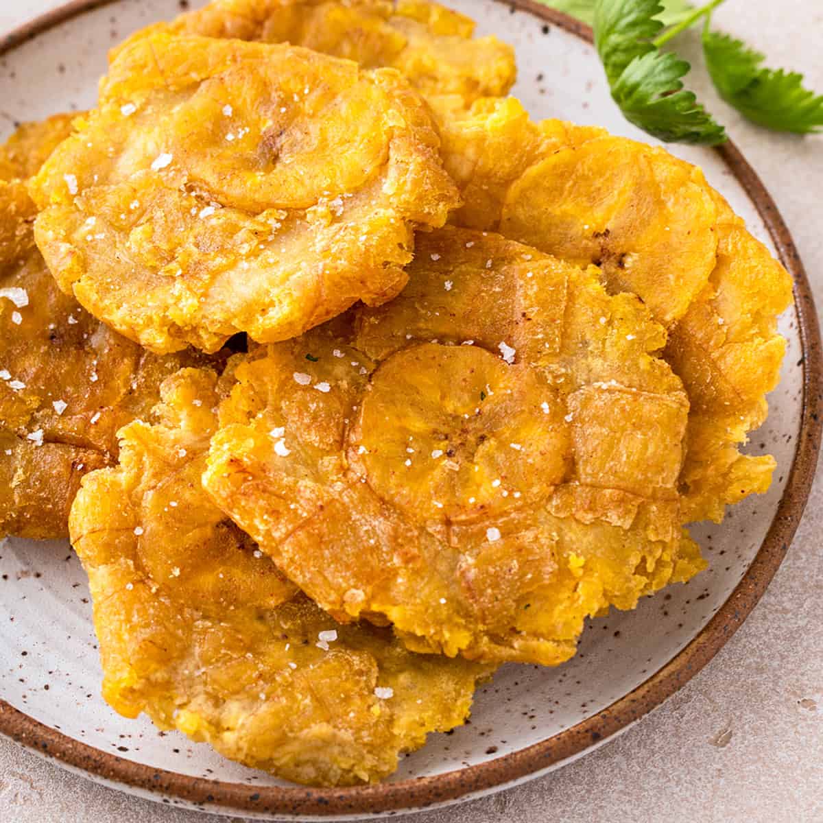 tostones recipe traditional authentic cuban puerto rican latin american twice fried plantains sea salt