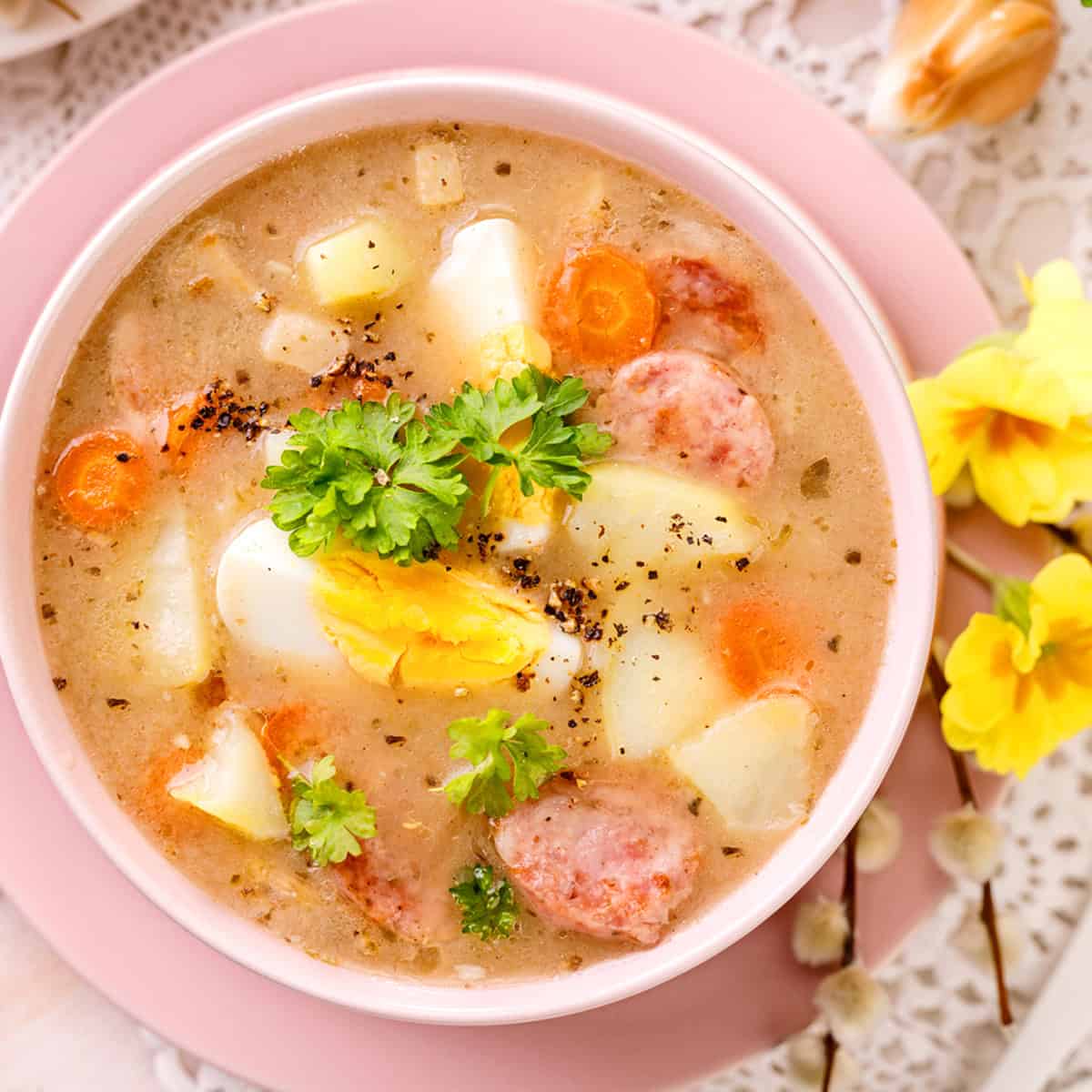 urek (Polish Sour Rye Soup)