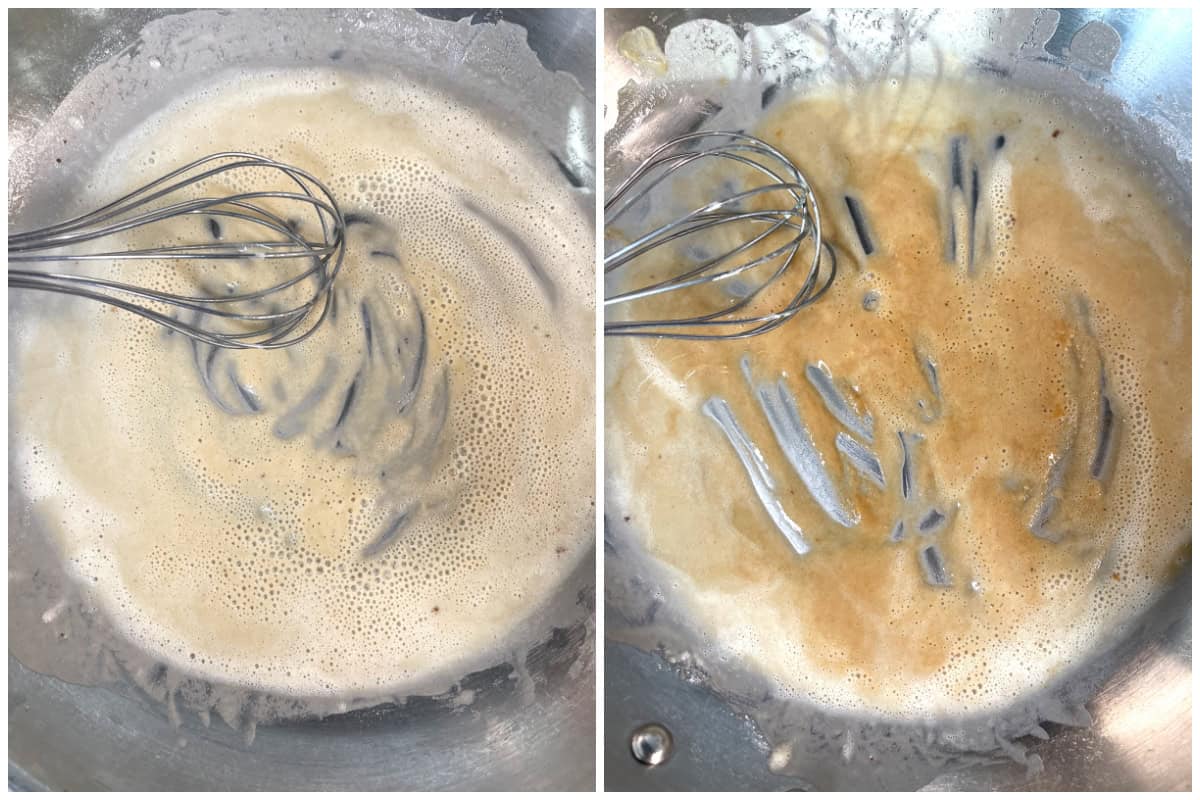 making roux in skillet