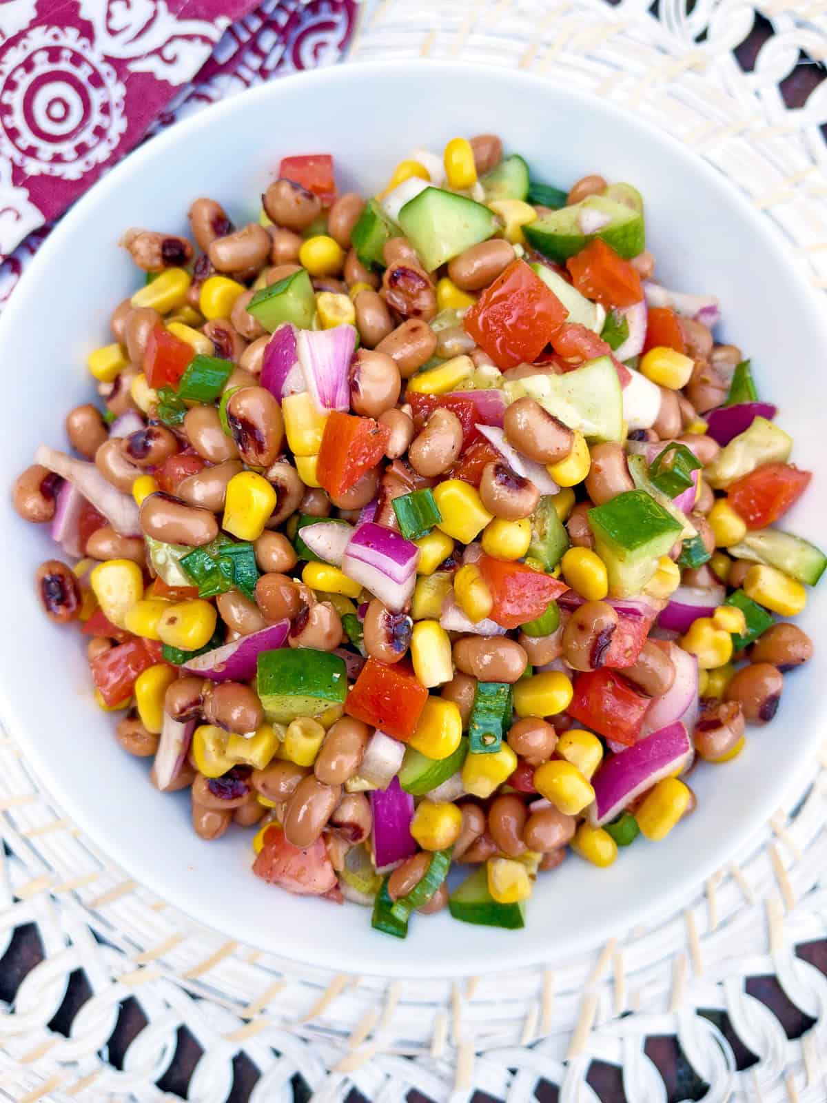 black eyed pea salad recipe southern corn cucumbers red onions smoky smoked paprika vinaigrette
