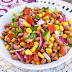 black eyed pea salad recipe southern corn cucumbers red onions smoky smoked paprika vinaigrette