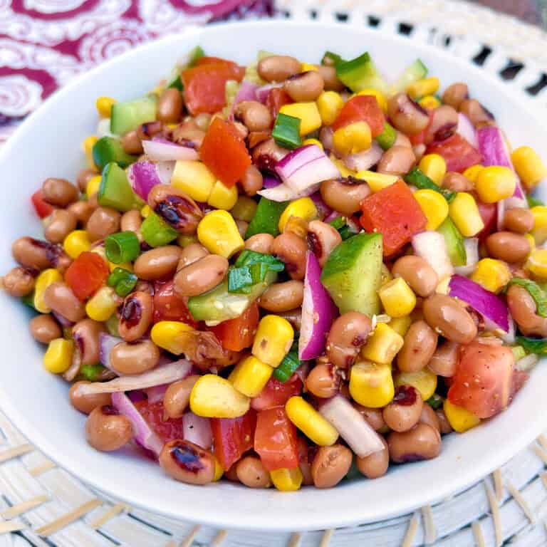 black eyed pea salad recipe southern corn cucumbers red onions smoky smoked paprika vinaigrette