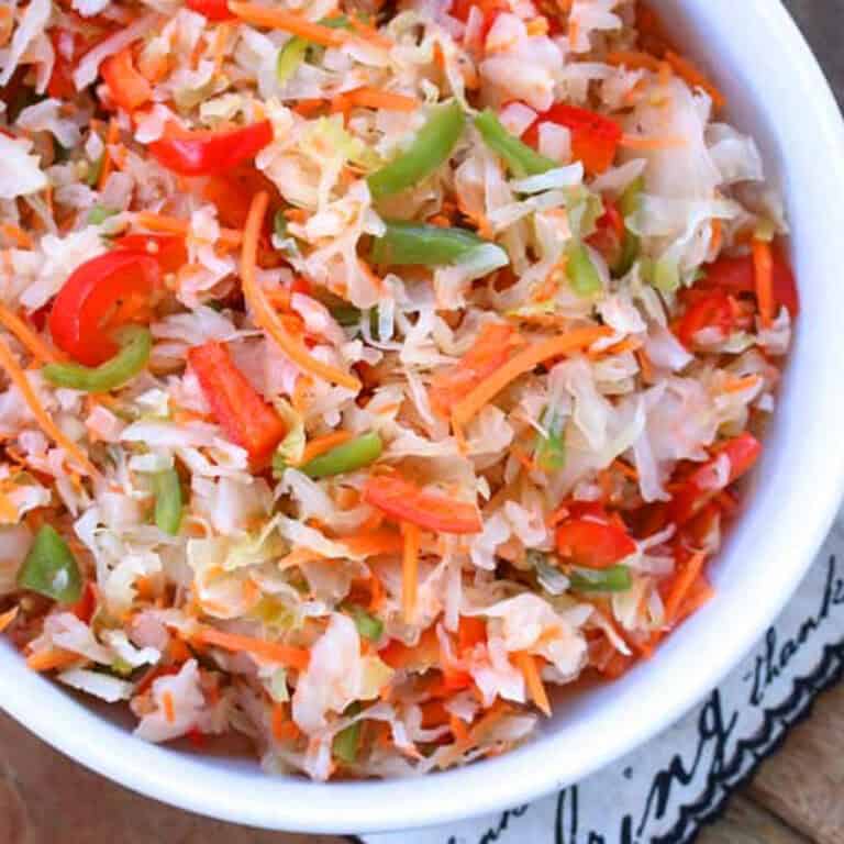freezer slaw recipe quick easy frozen make ahead peppers cabbage carrots