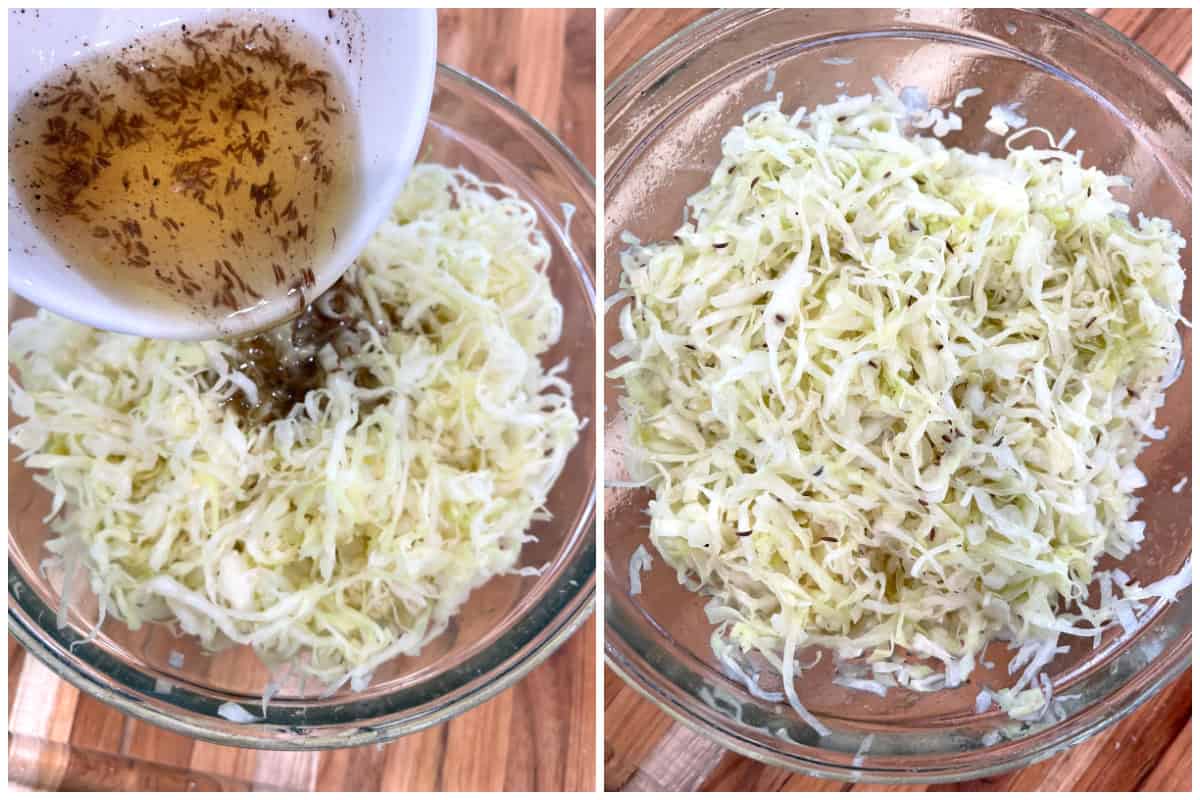 krautsalat recipe rezept german cabbage salad traditional authentic restaurant style gasthaus caraway seeds vinaigrette vinegar oil easy